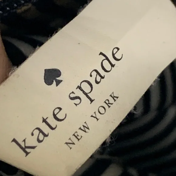 KATE SPADE Ivory Black Leather Handbag Purse Tote - Picture 11 of 16